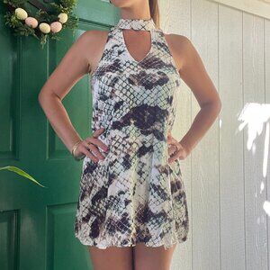 Olivaceous Mini Dress - Snakeskin